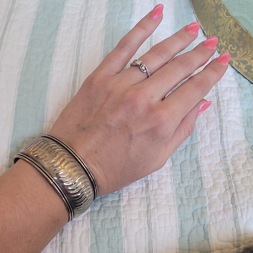 Chic Vintage Silver Cuff Bracelet